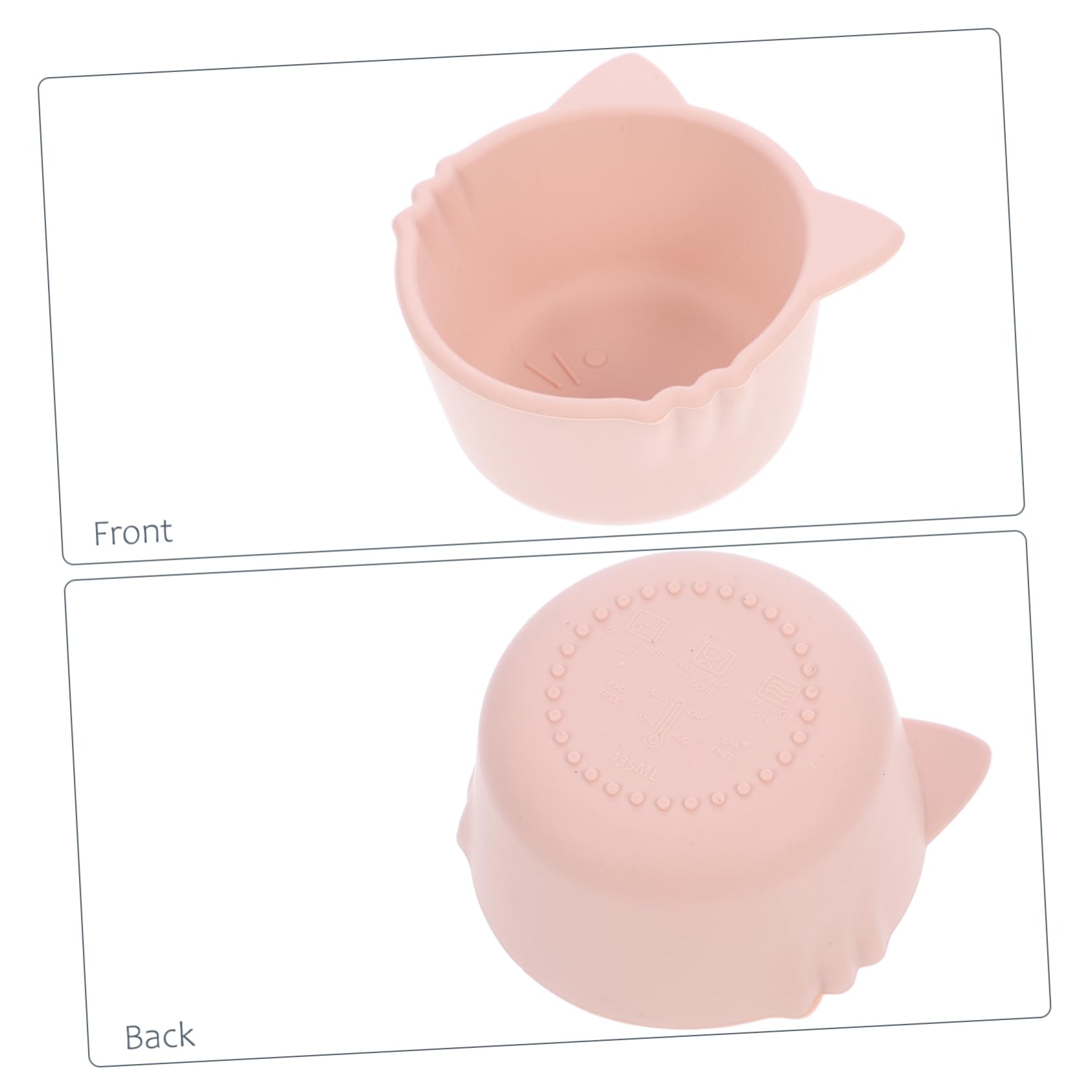 STOBAZA Cartoon Suction Silicone Feeding Bowl for Food Container Non Slip Bowl for Cute Cat Design Smoky Supplies