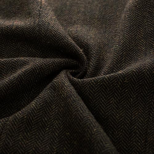 Image of PJ PAUL JONES Mens Herringbone Blazer Vintage Tweed Wool Blend Sport Coat Jacket