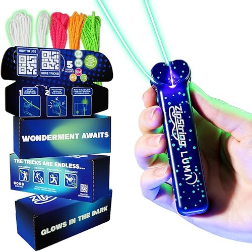 ZipString Handheld String Launcher Toy USB-C Rechargeable Luma Glow