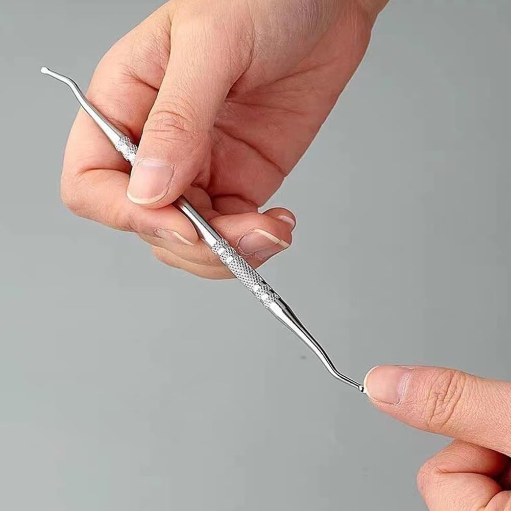 3 -Piece Bundle of Ingrown Toenail Files Made of Stainless Steel Double - Sided Tools for Expert Nail