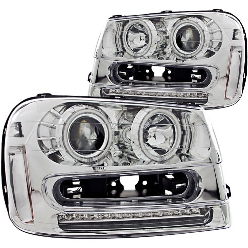 Anzo USA 111131 Chevrolet Trailblazer Chrome Projectors w/Halos Headlight Assembly - (Sold in Pairs)