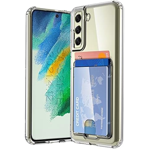AICase for Samsung Galaxy S21 FE Case 5G, Crystal Clear Non-Yellowing Slim Thin Shockproof Protective Card Holder Phone Case for Samsung S21 FE Case (Clear) Cover