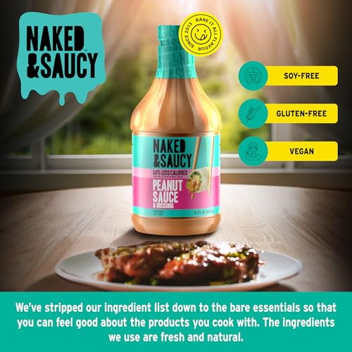 image for Naked & Saucy Low Sugar Peanut Sauce and Dressing, Gluten-Free, Soy-Fr