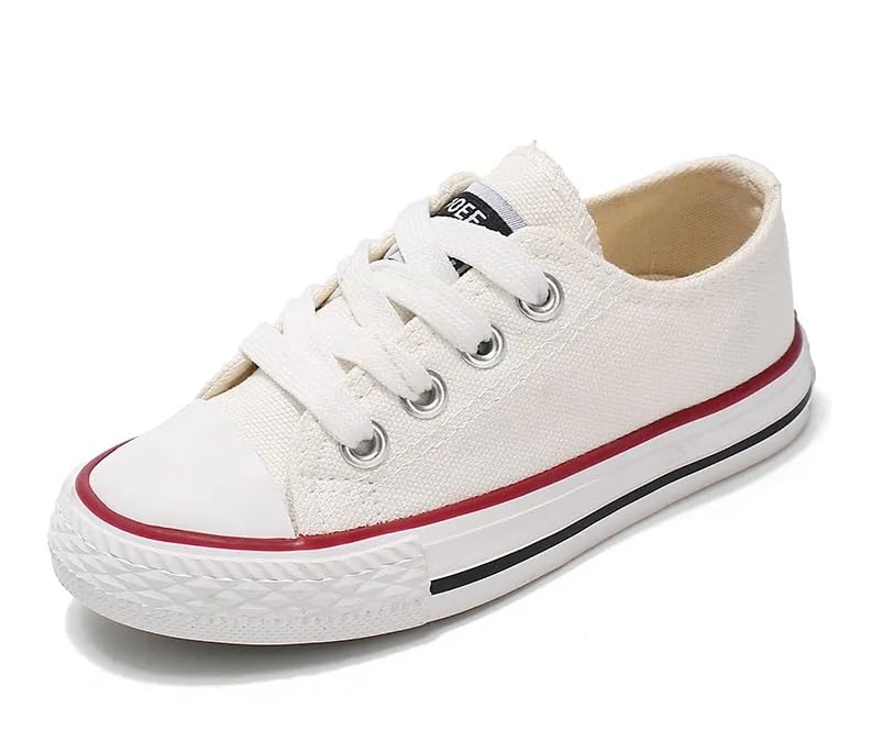 Kids Low Top Canvas Sneakers, 6 Colors Available | Laces Included, Back to School Essentials | Ages 2-14 y/o
