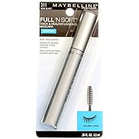 Vista 1 de Máscara a prueba de agua, Full'N soft de Maybelline, muy Negro [311], 0.28 onzas