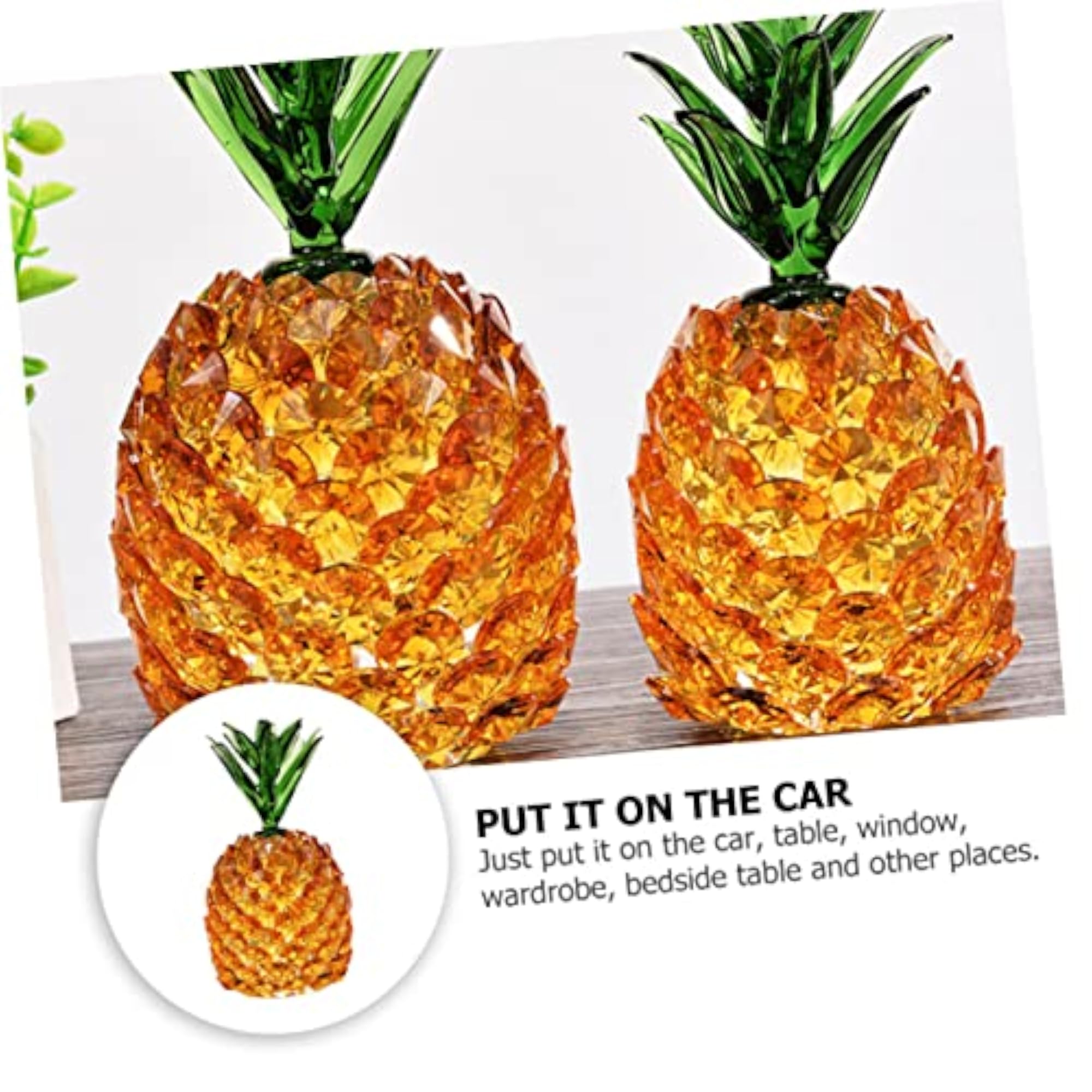 Crystal Pineapple Cartoon Decor for Table