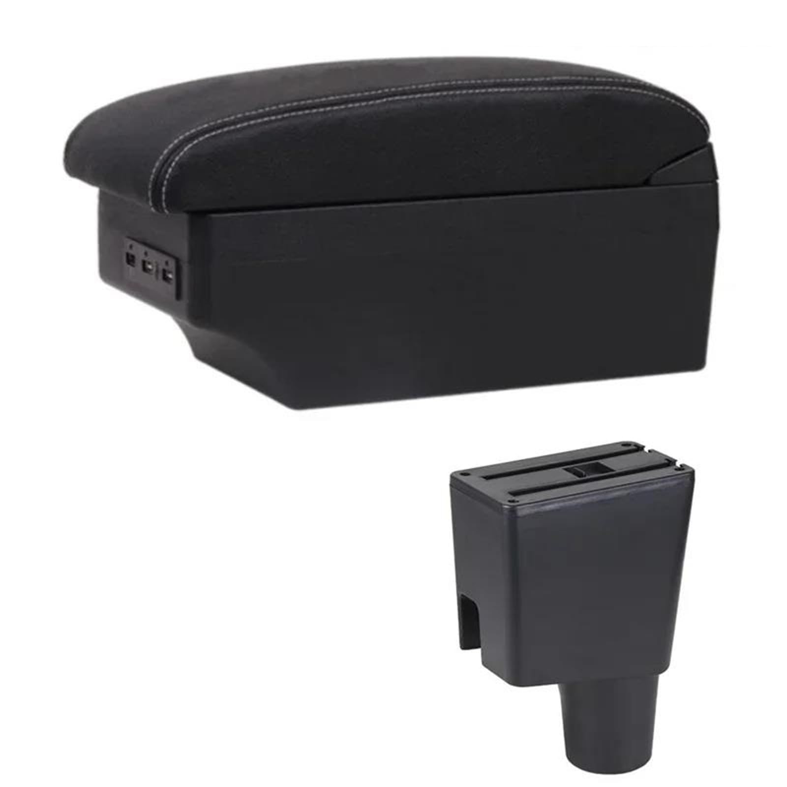 Dtsgcx E1 White Line Car Armrest Box Modification Leather Center Console Storage Accessories For Kia For Morning For Picanto(E1 White Line)