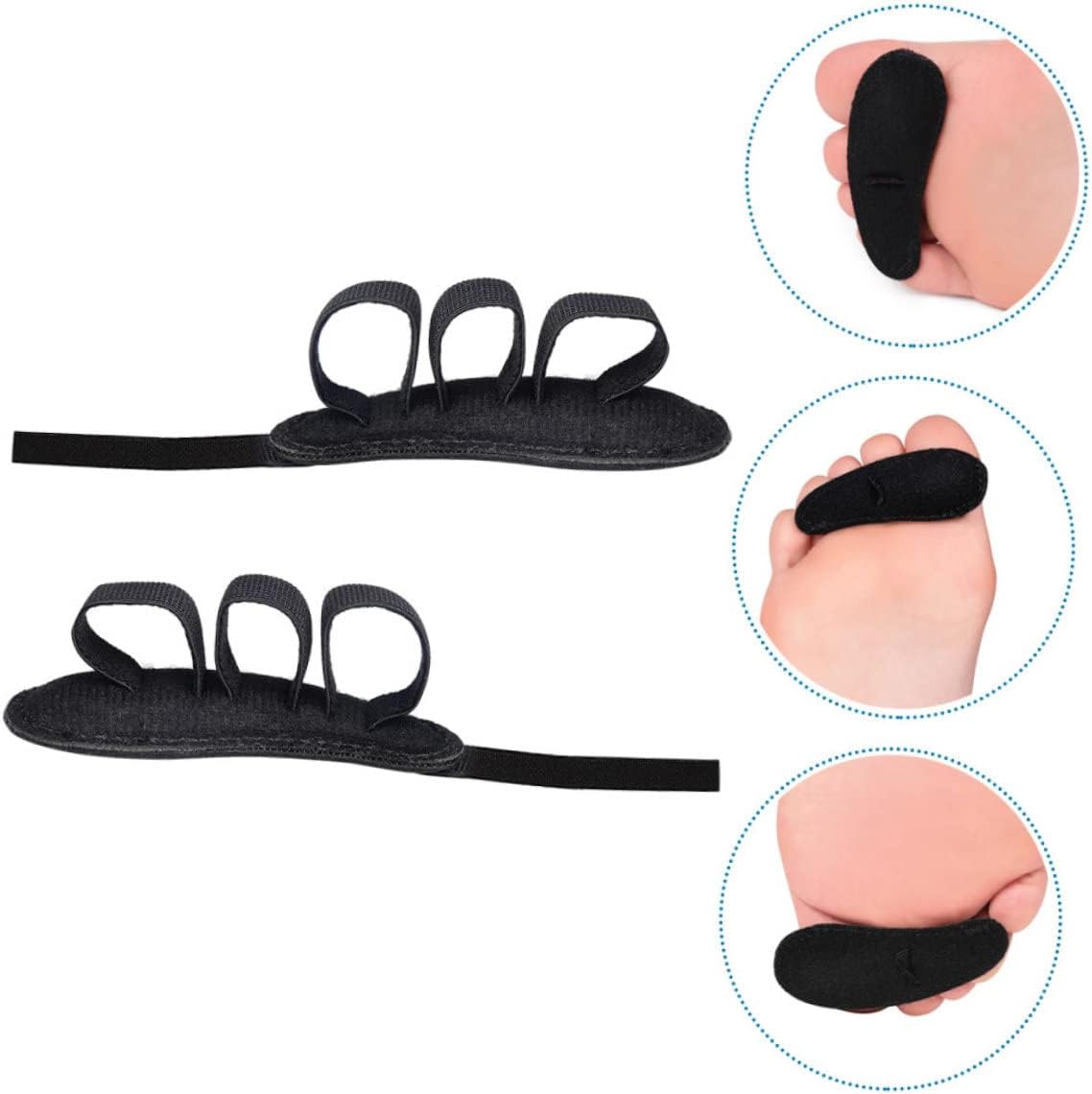 FOMIYES 2pcs Toe Separators for Bunion Adjustable Toe Spacers Lightweight Soft Gel Foot Care Tools for Comfortable Foot Health and Reduction