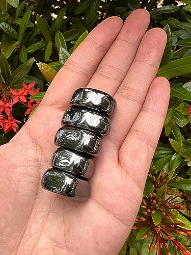 Image of Polished Natural Hematite Tumbled Stones - 1 /2LB Magnetic Healing Crystals