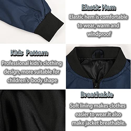 Image of SNOW DREAMS Boys Girls Bomber Jacket Flight Jackets Spring Varsity Jacket