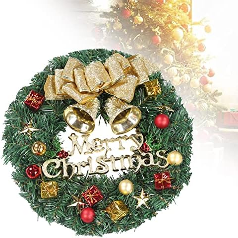 Corona de Navidad, 30 cm Artificial Navidad Corona Adornos Navideños Cover