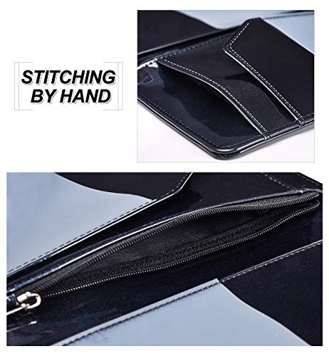 image for HerriaT Server Books for Waitress - Glitter Leather Waiter Book Server