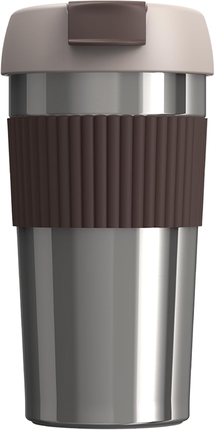 KKF Rainbow Insulated Coffee Tumbler, Portable & Leakproof Travel Mug for Hot/Iced Coffee, Tea, Drinks - Commute, Camping, Everyday Use, 16oz - Coffee Gentleman