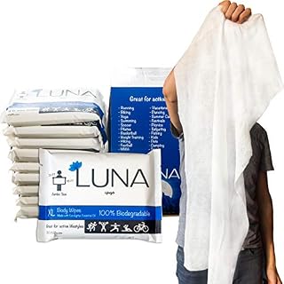 XL Wet Wipe Cleansing Body Wipes All Natural - 10 Pack Individual Pouches
