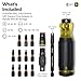 Klein Tools 32516HD KNECT 16-in-1 Impact-Rated Hybrid Screwdriver/Nut Driver, Magnetic, Flip Socket, 11 Bits, 2 Nut Drivers, 3/8-Inch Square Adapter
