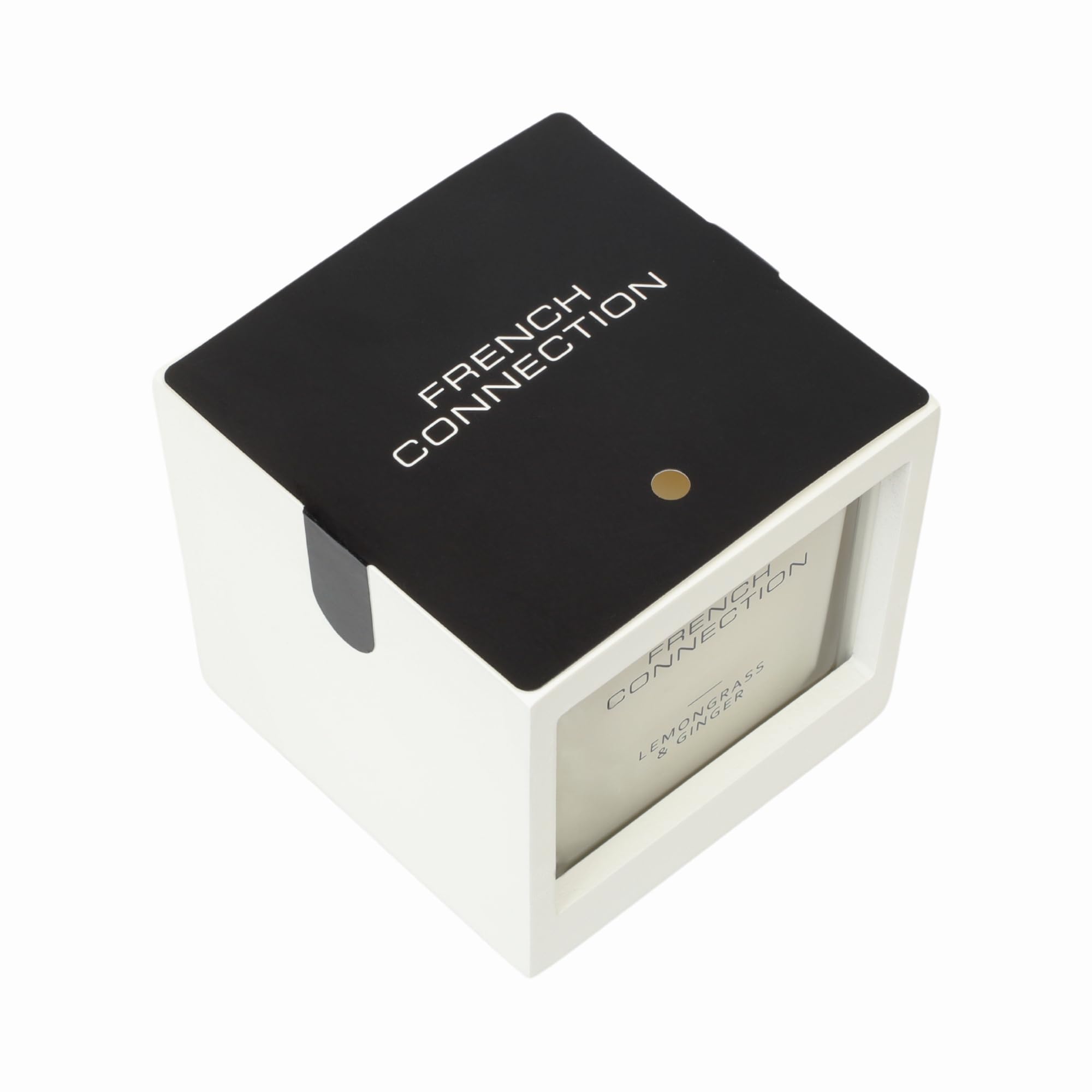 French Connection Collection de bougies parfumées en bois | Élégant support réutilisable | Longue durée de combustion | Bougies cadeau (citronnelle et gingembre)