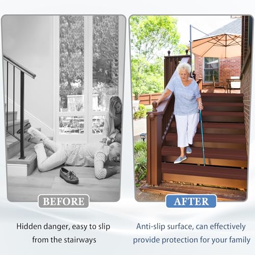 Nez d'escalier antidérapant haut de gamme imperméable café