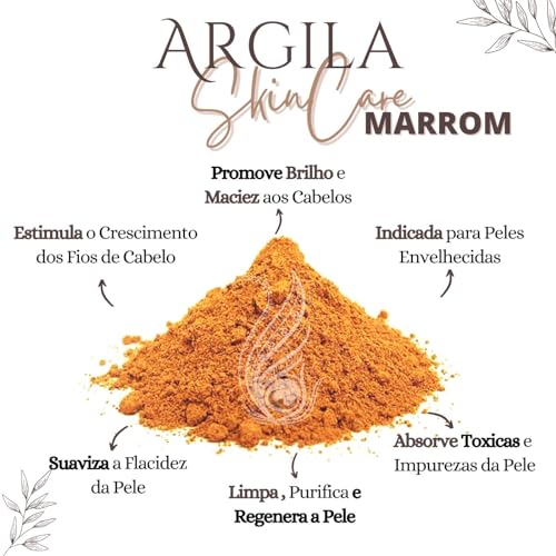 Argila Marrom Skin Care 1Kg Facial Cabelo Corpo 100% Natural - But First