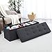Ornavo Home Foldable Tufted Linen Large Storage Ottoman Bench Foot Rest Stool/Seat - 15