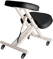 Vista 3 de Modern Home Silla ergonómica con ruedas de postura arrodillada - Blanco/Negro