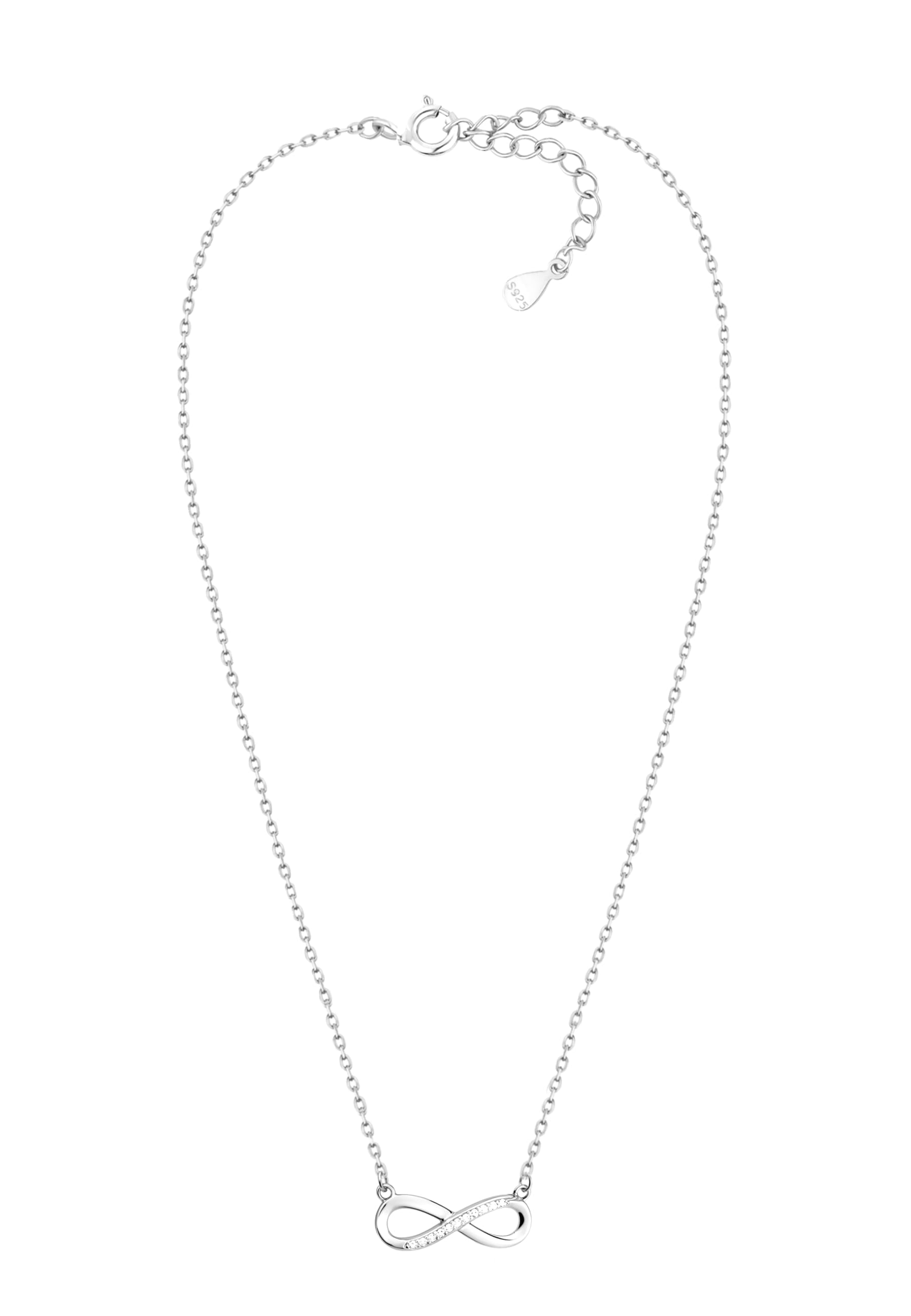 Sofia Milani - Damen Halskette 925 Silber - mit Zirkonia Steinen - Unendlich Infinity Anhänger