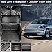 WEIZE Tesla Model Y Juniper Floor Mats 2025 2026, 11 PCS Full Set All Weather Non-Slip Floor Mats & Cargo Liners, Black Car Mats for Tesla Interior Accessories