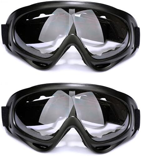 Miniatura 1 de Gafas de motocicleta, gafas de esquí, gafas de motocross, ATV, gafas protectoras contra rayos UV, gafas tácticas para hombres y mujeres, paquete de 2