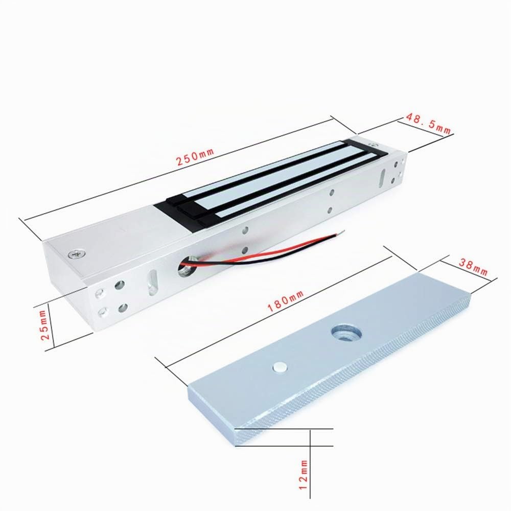 AMAO Serrure électrique magnétique 280 kg 600Lbs Electro Aimant 12V, Serrure électromagnétique pour système de contrôle d'accès, Verrouillage de Porte magnétique NC Fail-Safe Mode
