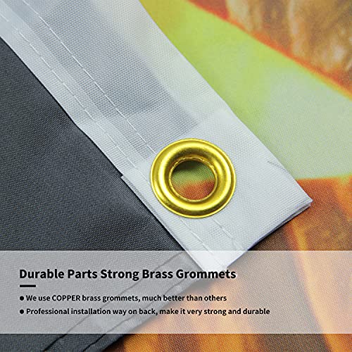 Halloween Decorations Flag 3X5 Feet Banner Double Printed Party Supplies Yard Signs Home Decor Funny Hanging Poster Pumpkins Jack O Lantern Skull Hat Scary Welcome Backdrop With Brass Grommets House Garden Outdoor #TOP3