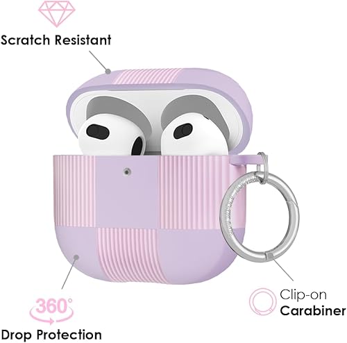Miniatura 88 de VELVET CAVIAR Funda compatible con AirPods 4 con llavero, bonitas fundas protectoras duras para AirPod de 4ª generación para mujeres, color rosa