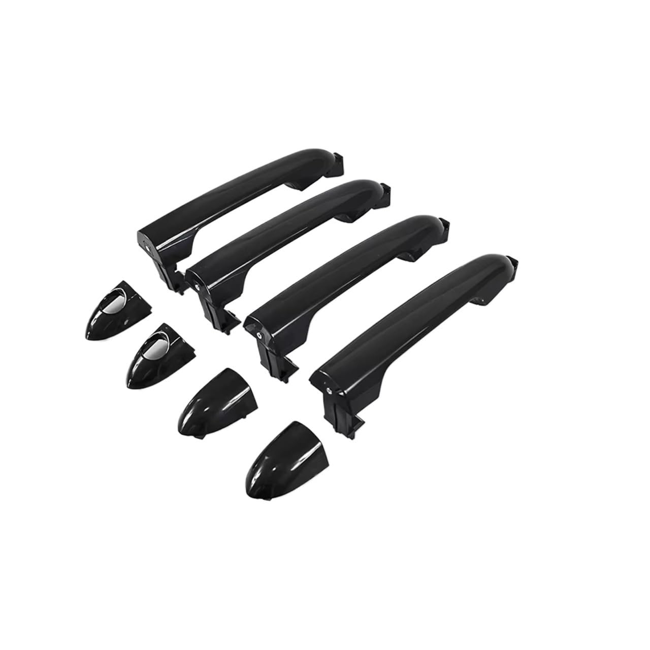 ZJYZYQ Car Sliding Outer Door Handle for Kia for Rio 2012-2017 Outer Door Handle Exterior Black(No Hole)