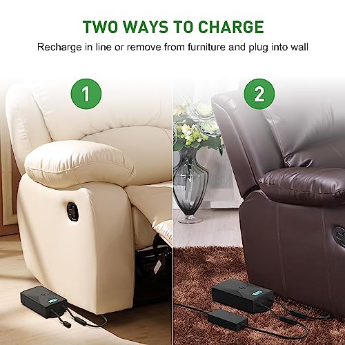 Battery for Reclining Furniture with LCD 2500mAh Rechargeable Battery for Power Recliners
