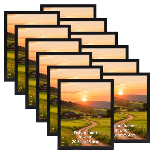 12-Piece 8" x 10" Wtgras Picture Frame Set (Black) $14.99 & More - image 1