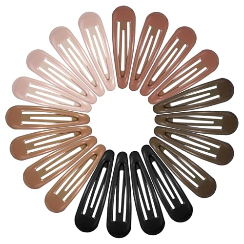 Image of YUXIANLB 20Pcs Metal Snap Hair Clips Accessories, Water Drop No Slip Barrettes, Heavy Coated Small Clips For Thick And Thin Fine Hair (5 Colors)
