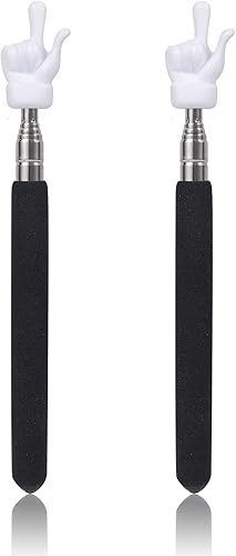 Puntero telescópico para profesores, 2 unidades, para presentación en el aula, pizarra blanca, palo de señalar extensible para profesores y oradores