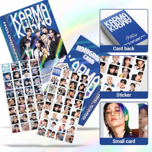 DEFGNOP Kpop Stray Kids Karma 64 Stück Photocard Stray Kids Lomo 60 SKZ Sticker für Fans (KARMA-D)