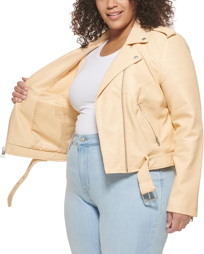Levi's Women's The Belted Faux Leather Moto Jacket (Regular & Plus Size) - Image 3