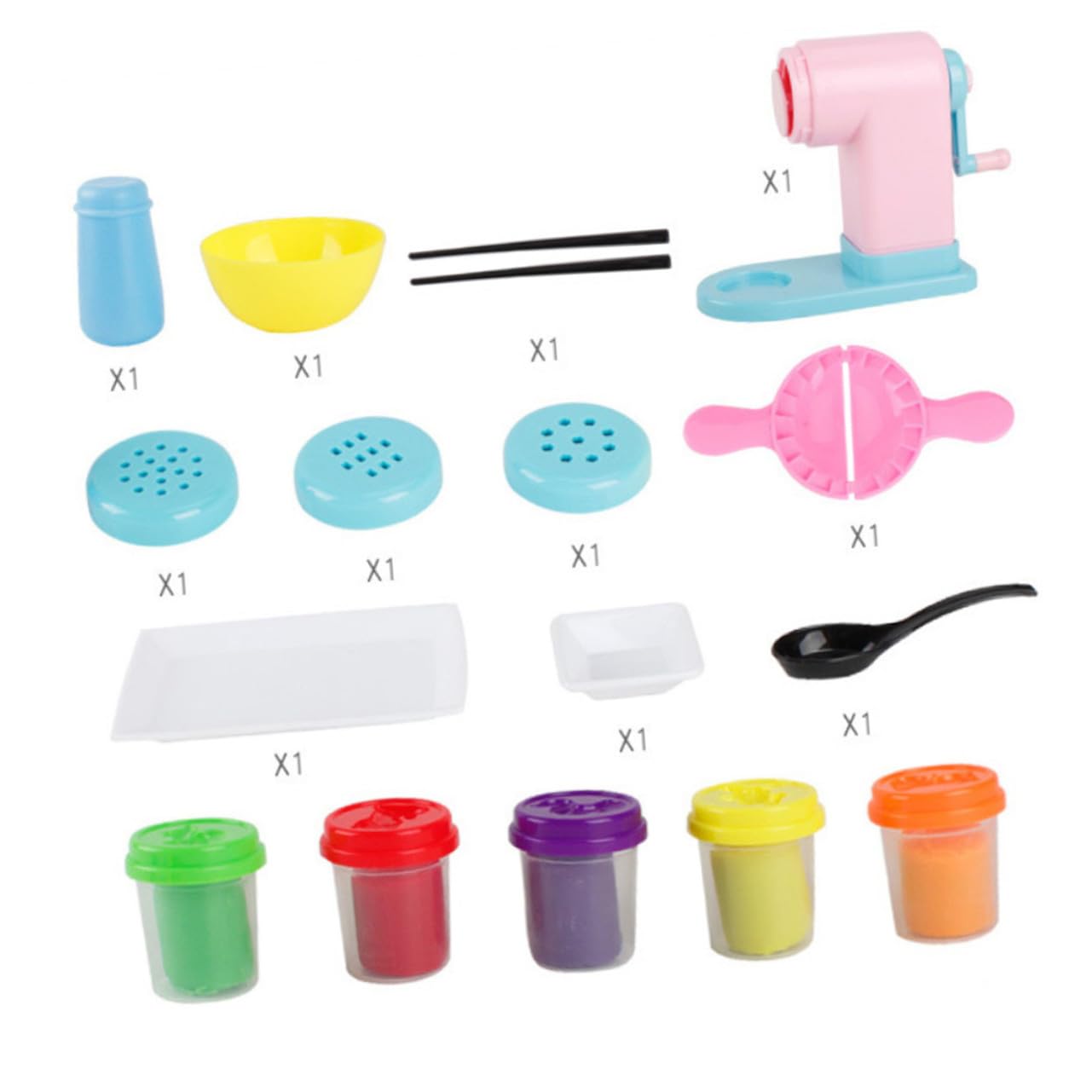 GARVALON Juguete de Plastilina Máquina para Hacer Fideos, 1 Set de Plástico, para Modelar Formas, Estimula la Imaginación, Niños en Aulas
