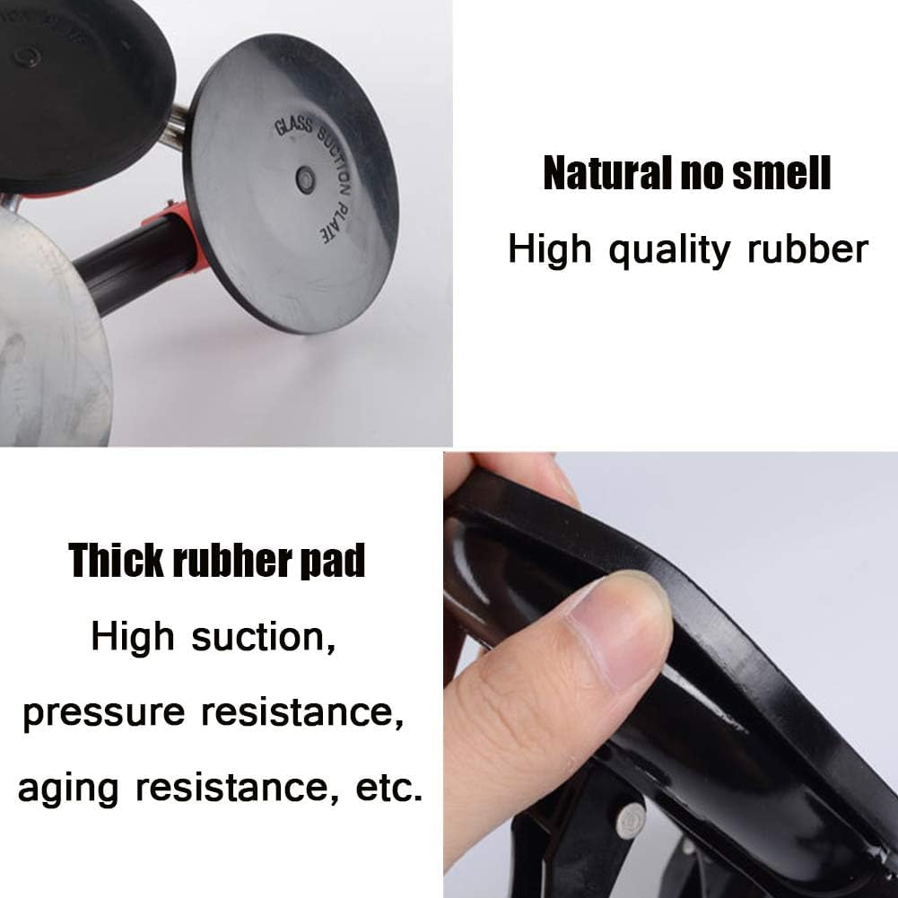 Herramienta de elevación de ventosa de doble vidrio, mango de vacío resistente para vidrio curvado, azulejos y espejos