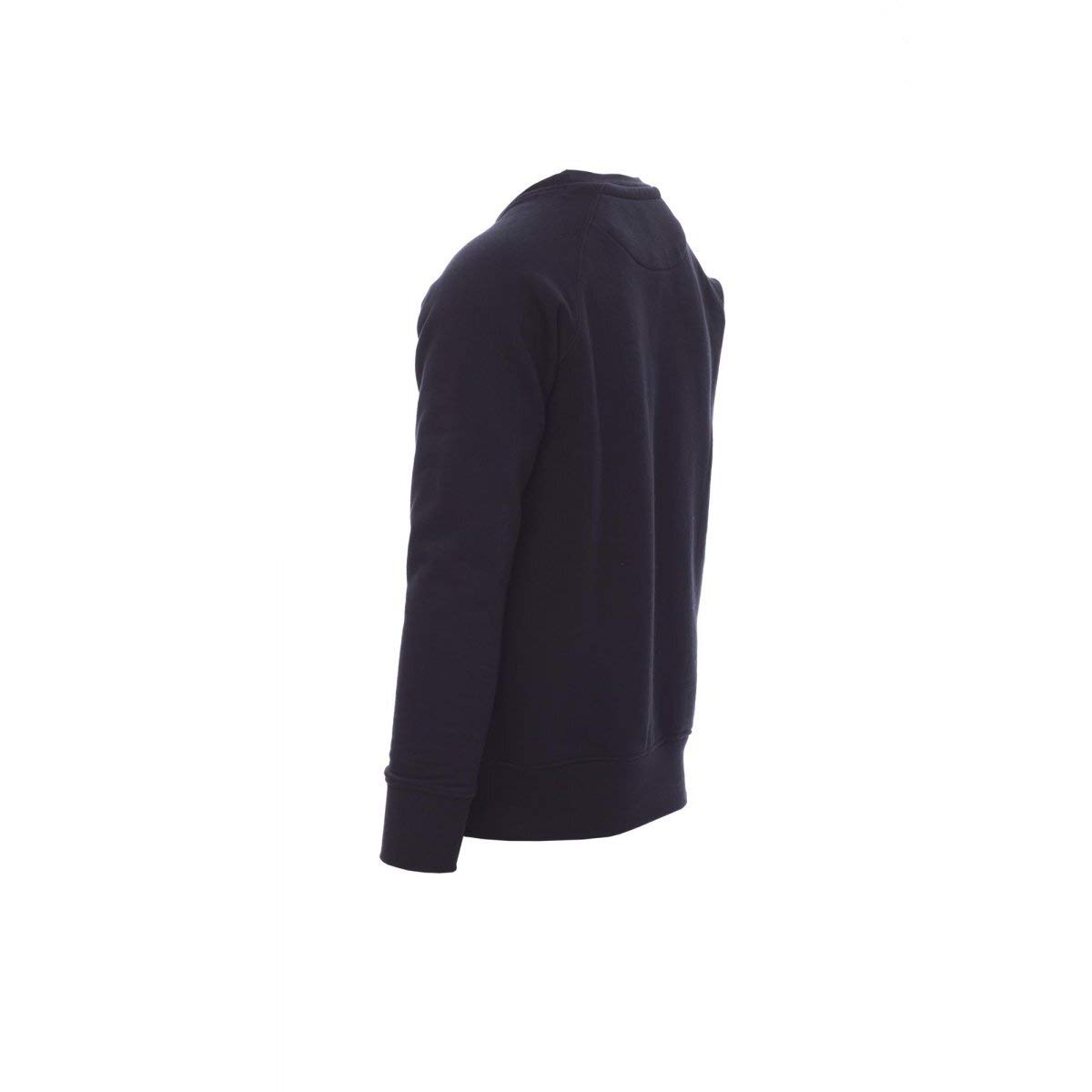 PAYPER Mistral+ Felpa Girocollo da Uomo a Manica Lunga Raglan Misto Cotone Polsini Vita in Costina Elasticizzata Bianco