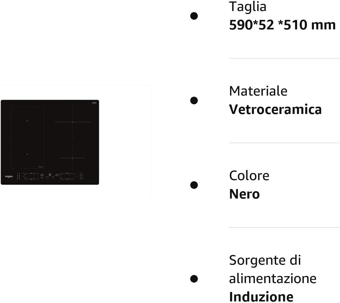 Whirlpool WL B8160 NE Black Built-in 59 cm Zone induction hob 4 zone(s) Whirlpool WL B8160 NE Black Built-in 59 cm Zone induction hob 4 zone(s)