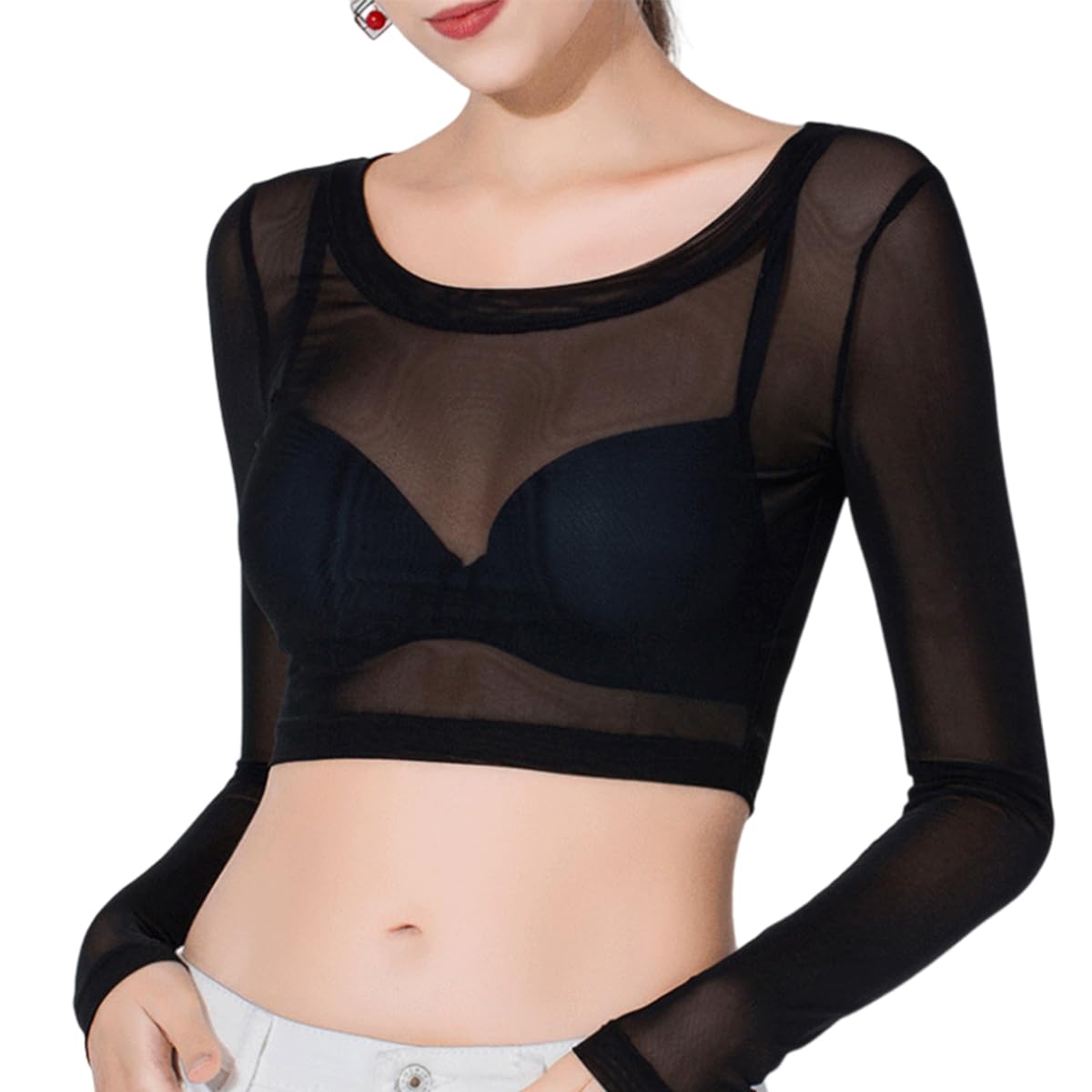 Dosieyeo Bolero Damen Elegant Langarm Kurz Cardigan Leicht Tie