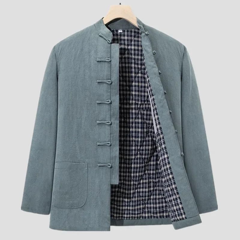 Winter Chinese Style Traditional Tang Suit Coat Men Cardigan Cotton Jackets Hanfu Kung Fu Retro Casual Warm Tops2