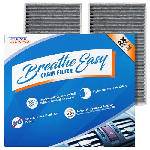 Image of Spearhead Odor Defense Breathe Easy AC & Heater Cabin Filter | Fits Select 1999-2002 Cadillac, Chevrolet, GMC Like OEM | Up to 25% Longer Lasting w /Activated Carbon (BE-791A)
