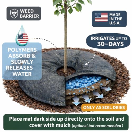 Tapis d'arrosage intelligent de 61 cm à libération lente pour arbre