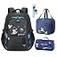 3 PCS-Set Backpack Black