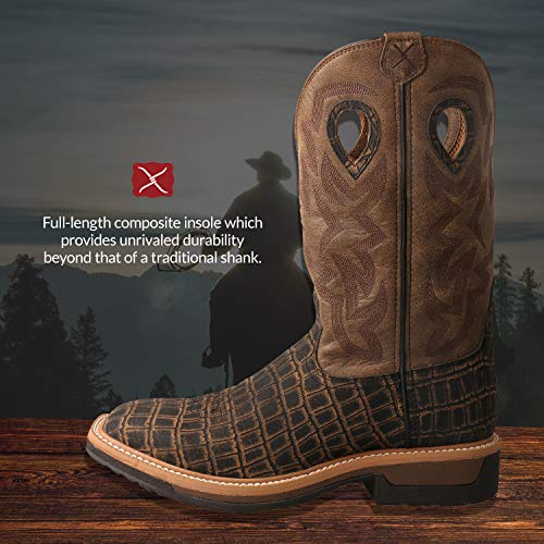 Image of Twisted X Men's 6 inch Work Oblique Toe Boot with CellSole comfort footbed