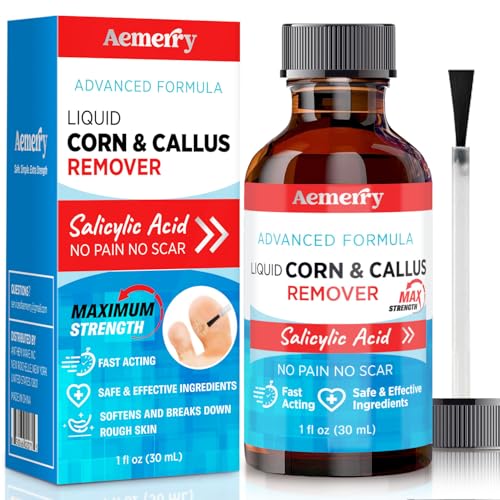 Corn Removers for Toes Foot: Liquid Salicylic Acid 17% Corns Calluses Removal Extra Strength, Fast
