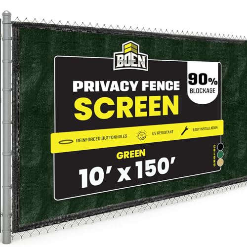 Orion 10 FT X 150 FT Privacy Fence Screen Netting MESH Fabric WINDSCREEN with Reinforced Eyelets for Garden Fence OR Any Outdoor Metal OR Wooden Fencing - Green by Valueveil - Used condition - US$265.32