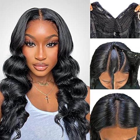ALIPOP Peluca V Parte Pelo Natural Humano Body Wave 14inch Cover
